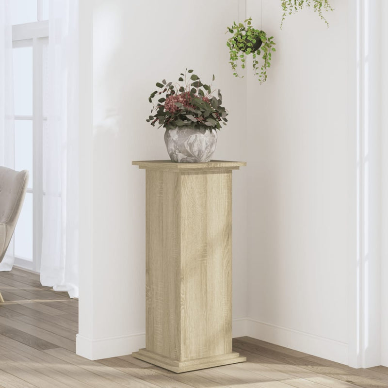 Afbeelding laden in galerijviewer, Vidaxl plantenstandaard 33x33x80 cm bewerkt hout sonoma eikenkleurig
