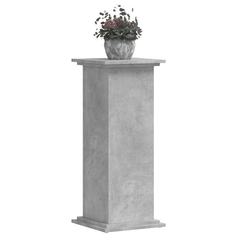 Afbeelding laden in galerijviewer, Vidaxl plantenstandaard 33x33x80 cm bewerkt hout betongrijs
