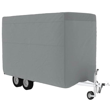 Vidaxl paardentrailerhoes 376x168x240 cm vliesvlies grijs