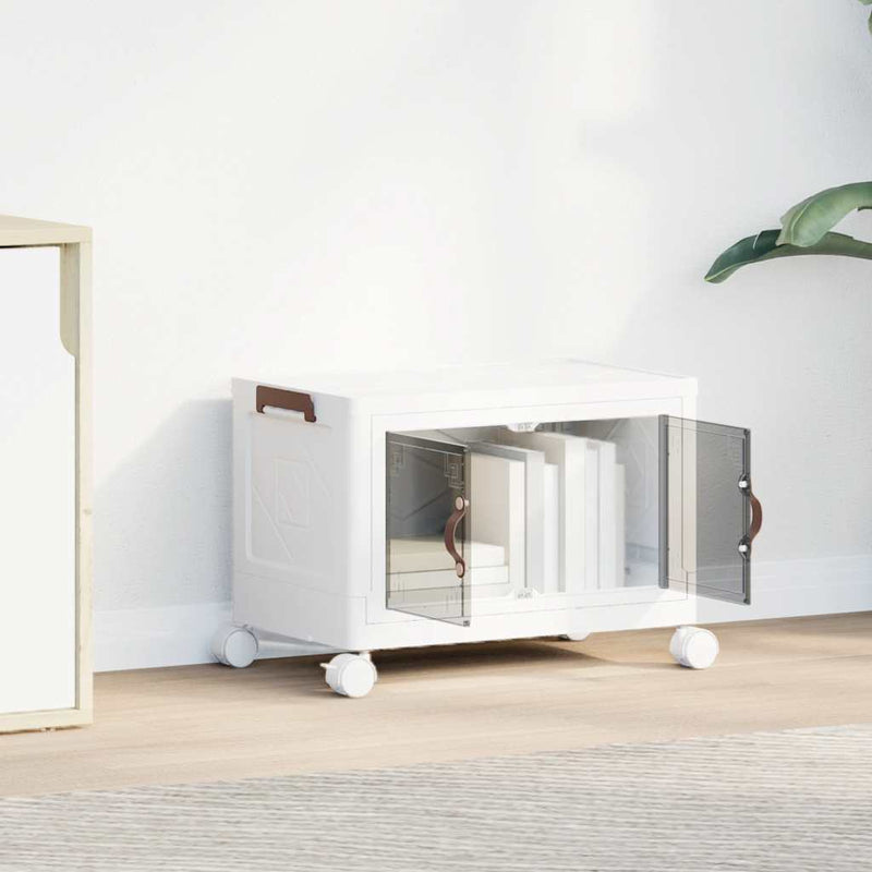 Afbeelding laden in galerijviewer, Vidaxl opbergbox stapelbaar met wielen 28 l 48,5x29,5x33 cm
