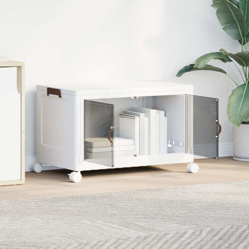 Afbeelding laden in galerijviewer, Vidaxl opbergbox stapelbaar met wielen 75 l 64x40x41 cm
