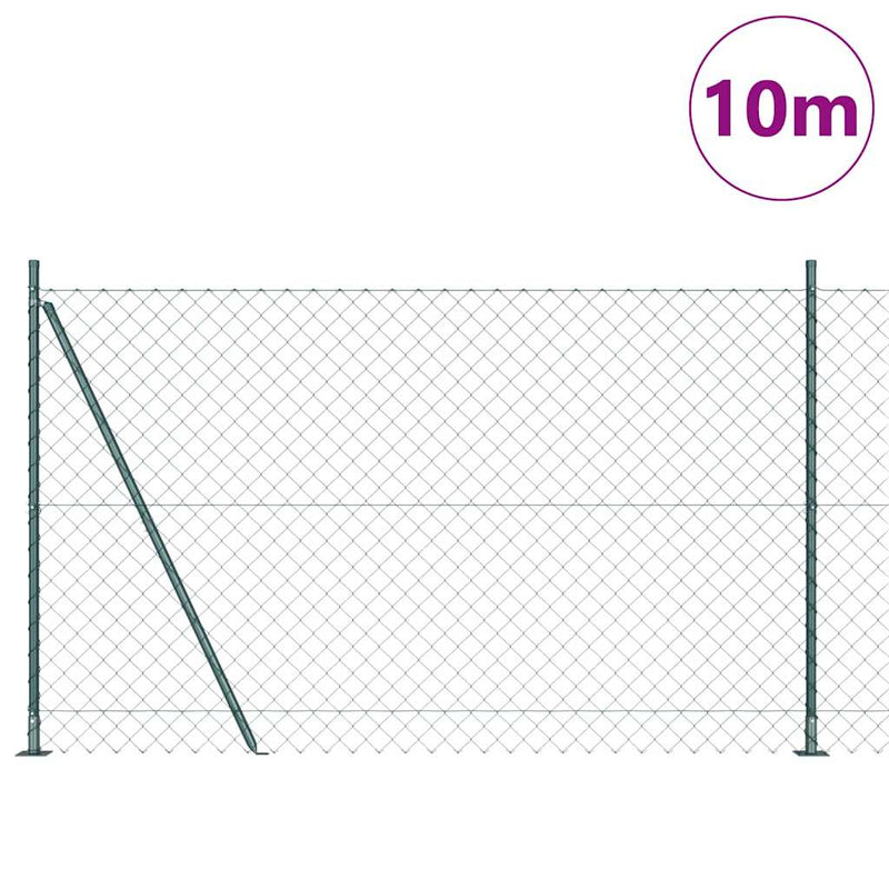 Afbeelding laden in galerijviewer, Vidaxl afrasteringspaal groen 10 x 1,6 m (60 x 60 mm gaas)

