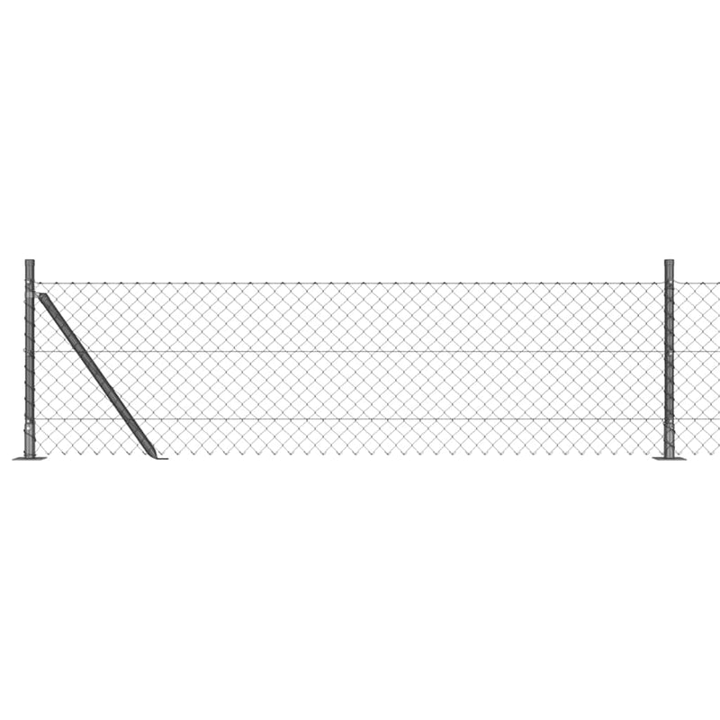 Afbeelding laden in galerijviewer, Vidaxl afrasteringspaal grijs 10 x 0,6 m (40 x 40 mm gaas)
