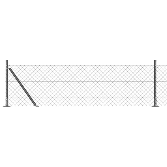 Vidaxl afrasteringspaal grijs 10 x 0,6 m (40 x 40 mm gaas)