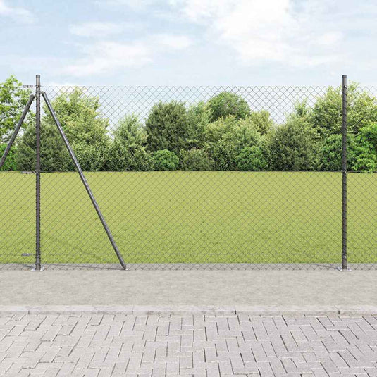 Vidaxl afrasteringspaal grijs 10 x 1,4 m (40 x 40 mm gaas)
