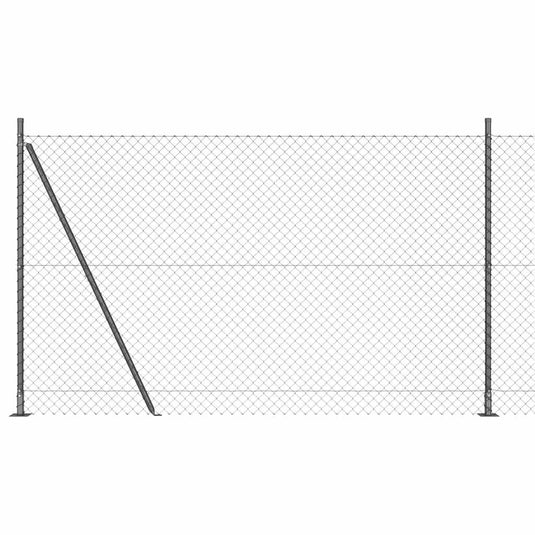 Vidaxl afrasteringspaal grijs 10 x 1,4 m (40 x 40 mm gaas)