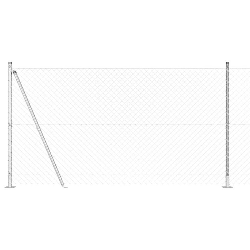 Afbeelding laden in galerijviewer, Vidaxl afrasteringspaal zilver 10 x 1,2 m (40 x 40 mm gaas) staal
