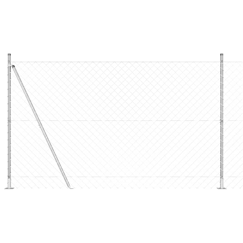 Afbeelding laden in galerijviewer, Vidaxl afrasteringspaal zilver 10 x 1,4 m (60 x 60 mm gaas) staal
