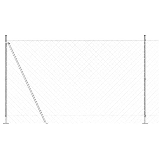 Vidaxl afrasteringspaal zilver 10 x 1,4 m (60 x 60 mm gaas) staal