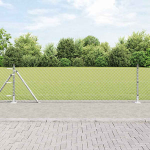 Vidaxl gaashek met betonnen voetstuk 25 x 0,6 m gegalvaniseerd staal