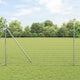 Vidaxl hek met paal zilver 1,5 x 10 m staal en pvc