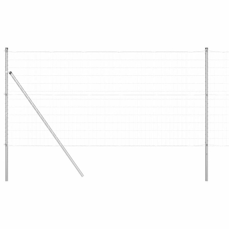 Afbeelding laden in galerijviewer, Vidaxl hek met paal zilver 1,2 x 10 m staal en pvc
