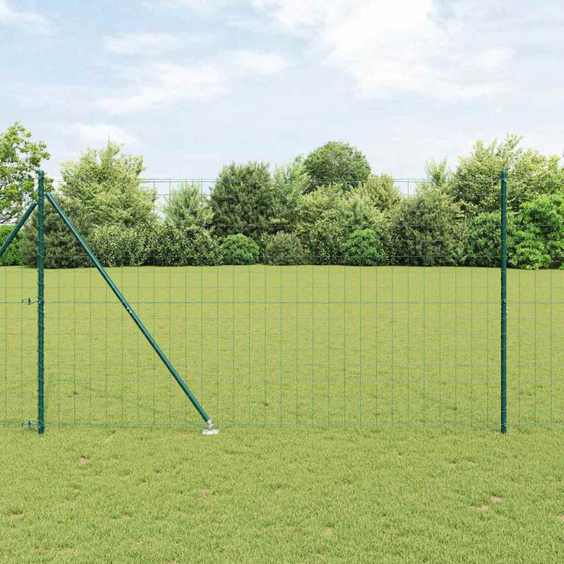 Afbeelding laden in galerijviewer, Vidaxl euro-hek met grondpennen 10 x 1,5 m pvc-coated staal groen mesh
