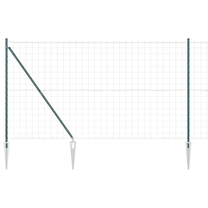 Afbeelding laden in galerijviewer, Vidaxl euro-hek met grondpennen 10 x 1,5 m pvc-coated staal groen mesh
