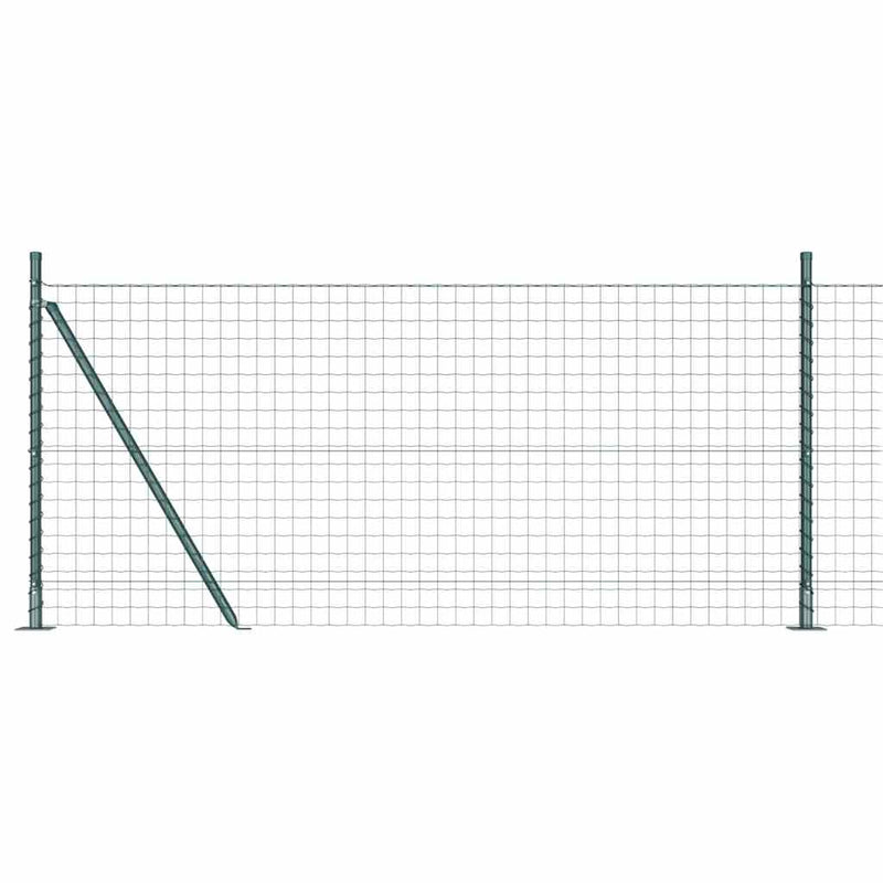 Afbeelding laden in galerijviewer, Vidaxl hek met paal groen 0,8 x 10 m staal en pvc
