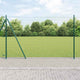 Vidaxl hek met paal groen 1,5 x 10 m staal en pvc