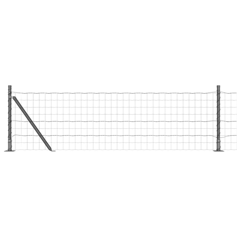 Afbeelding laden in galerijviewer, Vidaxl hek met paal grijs 0,6 x 25 m staal en pvc
