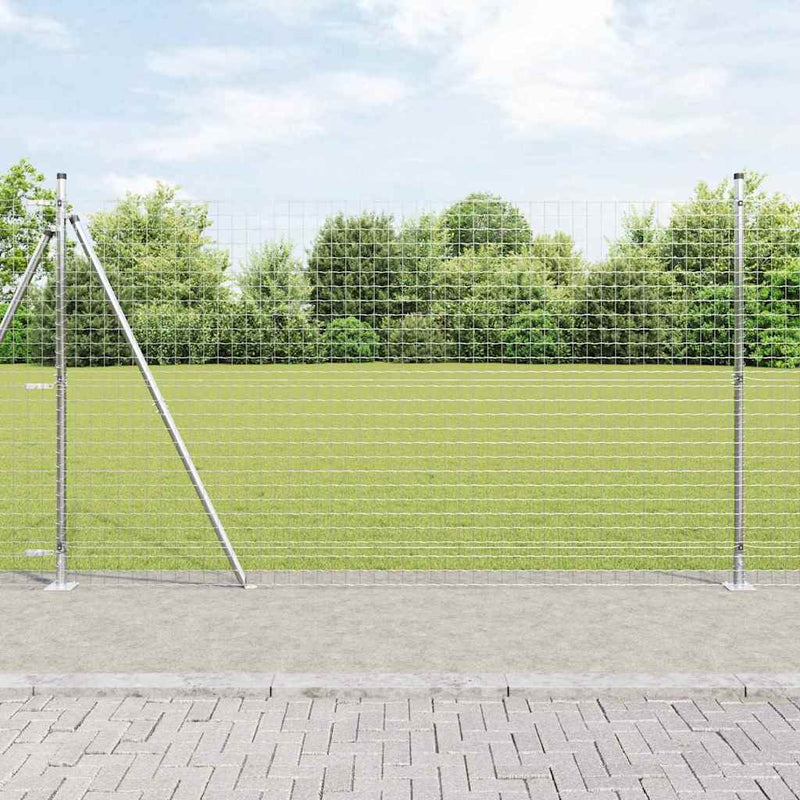 Afbeelding laden in galerijviewer, Vidaxl euro-hek met betonnen voetstuk 10 x 1,4 m gegalvaniseerd staal
