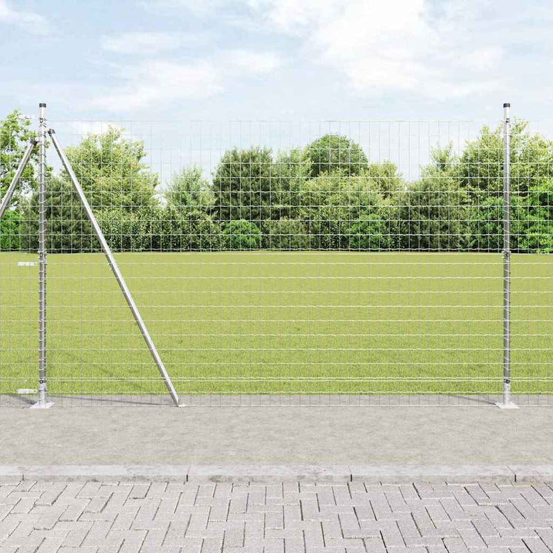 Afbeelding laden in galerijviewer, Vidaxl euro-hek met betonnen voetstuk 10 x 1,4 m gegalvaniseerd staal
