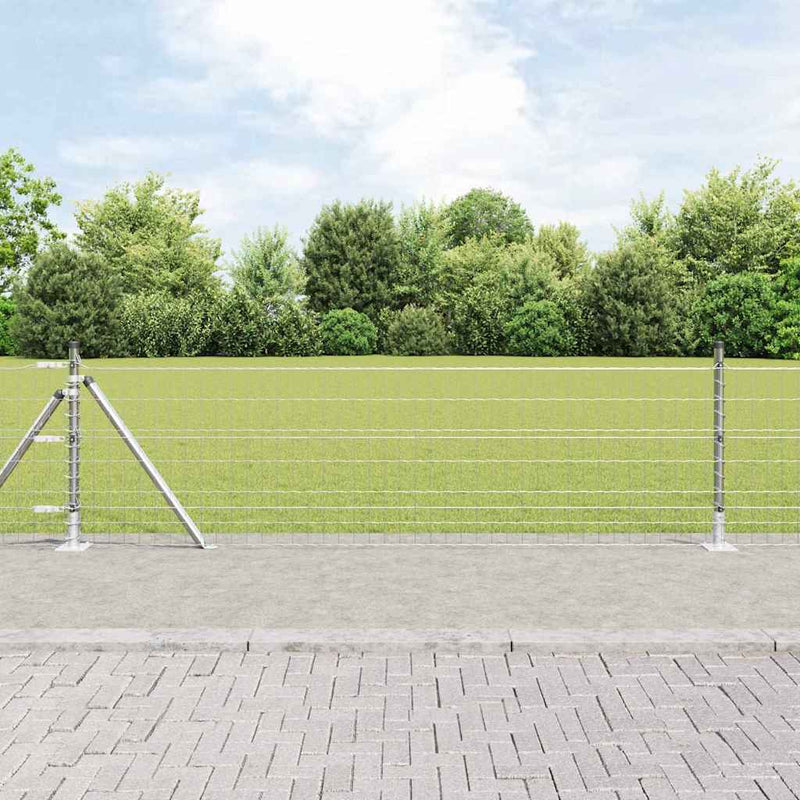 Afbeelding laden in galerijviewer, Vidaxl euro-hek met betonnen voetstuk 10 x 0,6 m gegalvaniseerd staal
