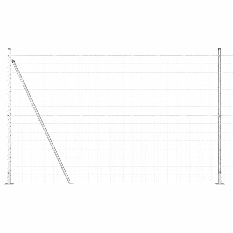 Afbeelding laden in galerijviewer, Vidaxl euro-hek met betonnen voetstuk 10 x 1,5 m gegalvaniseerd staal
