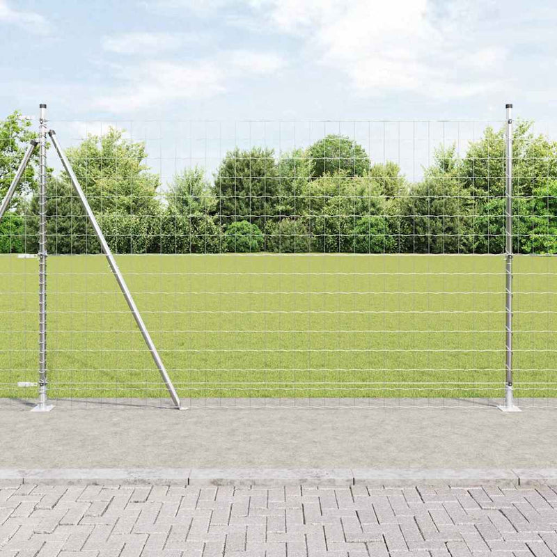 Afbeelding laden in galerijviewer, Vidaxl euro-hek met betonnen voetstuk 10 x 1,4 m gegalvaniseerd staal
