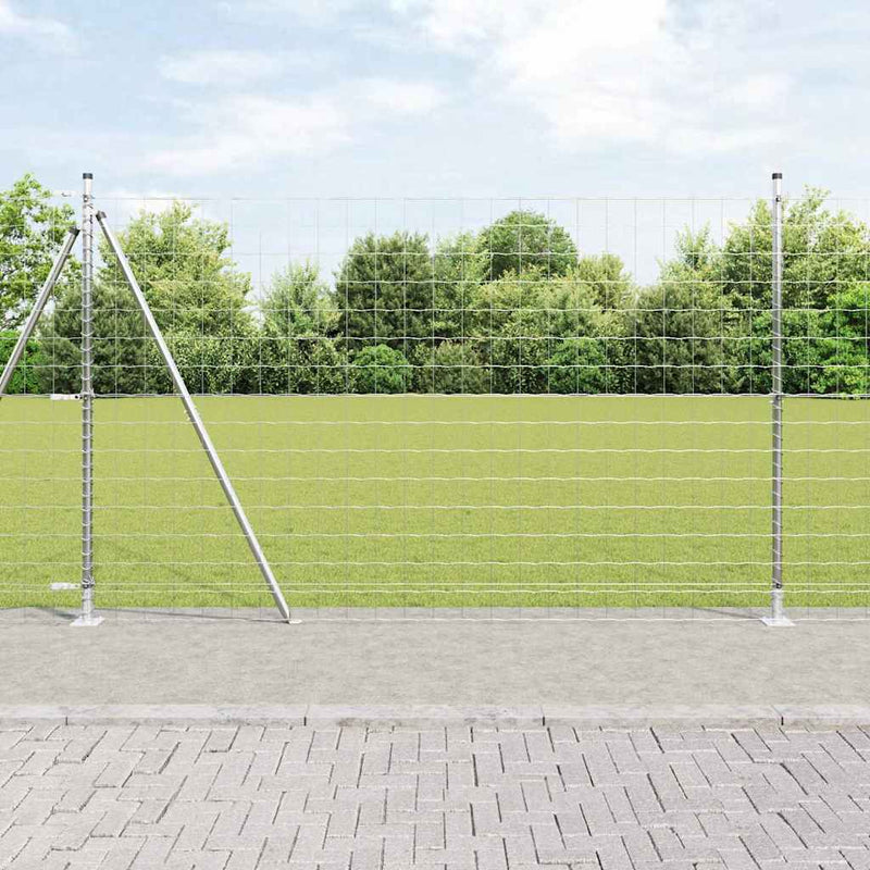 Afbeelding laden in galerijviewer, Vidaxl euro-hek met betonnen voetstuk 10 x 1,5 m gegalvaniseerd staal
