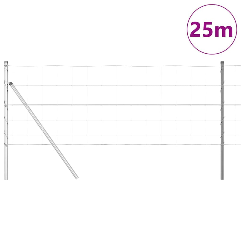 Afbeelding laden in galerijviewer, Vidaxl afrasteringspaal gegalvaniseerd 25 x 0,8 m staal
