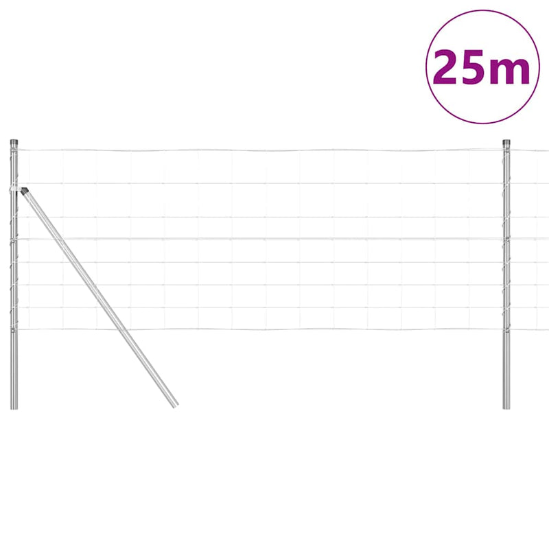 Afbeelding laden in galerijviewer, Vidaxl grond fix gelast draadhek 25 x 0,8 m gegalvaniseerd staal mesh
