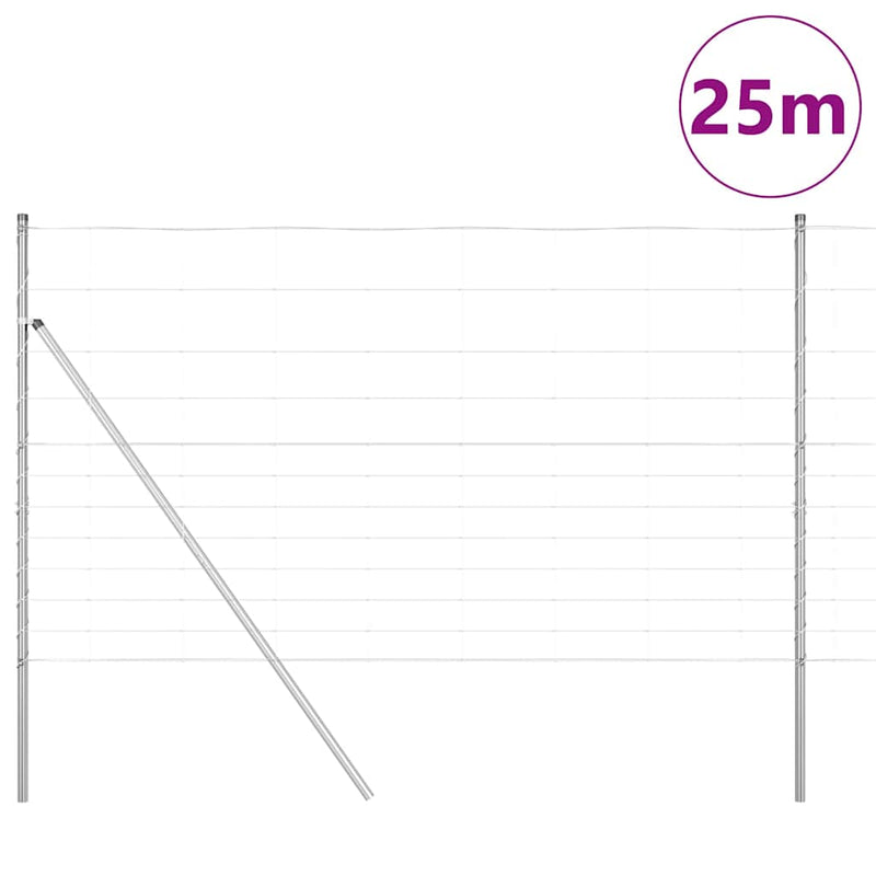 Afbeelding laden in galerijviewer, Vidaxl grond fix gelast draadhek 25 x 1,4 m gegalvaniseerd staal mesh
