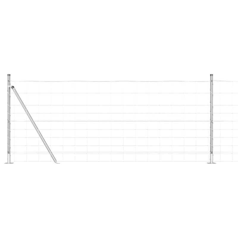 Afbeelding laden in galerijviewer, Vidaxl gelast draadhek met betonnen basis 25 x 1 m zilverkleurig mesh
