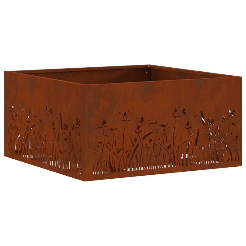 Afbeelding laden in galerijviewer, Vidaxl vuurkom roestig 60 x 60 x 30 cm weervast staal
