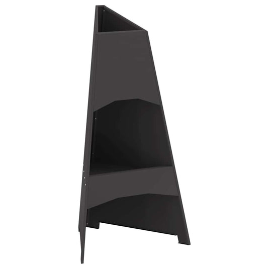 Vidaxl vuurkom zwart 50 x 50 x 95 cm weervast staal