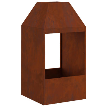 Vidaxl vuurkorf bruin 50 x 50 x 100 cm cortenstaal