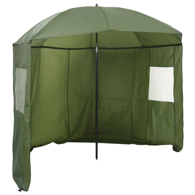 Afbeelding laden in galerijviewer, Vidaxl vis paraplu geel leger 220 x 193 cm oxford polyester
