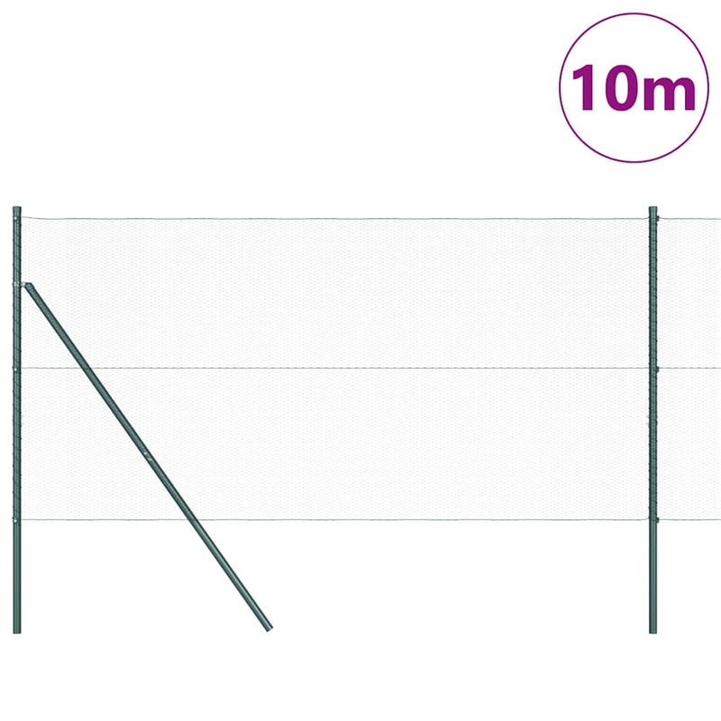 Afbeelding laden in galerijviewer, Vidaxl afrasteringspaal groen 10 x 1,2 m (13 mm gaas) staal en pvc
