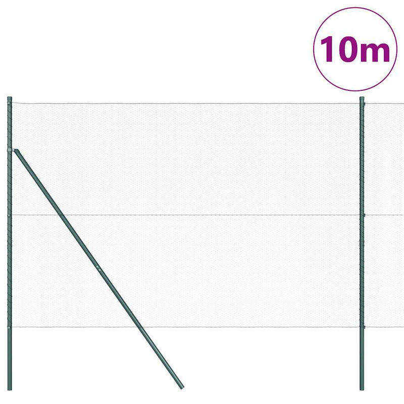 Afbeelding laden in galerijviewer, Vidaxl afrasteringspaal groen 10 x 1,6 m (13 mm gaas) staal en pvc

