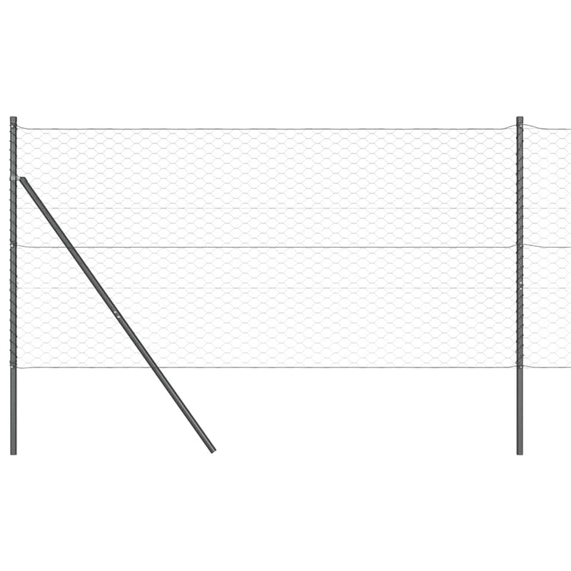 Afbeelding laden in galerijviewer, Vidaxl afrasteringspaal grijs 10 x 1,4 m (50 mm gaas) staal en pvc
