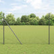Vidaxl afrasteringspaal grijs 10 x 1,5 m (25 mm gaas) staal en pvc