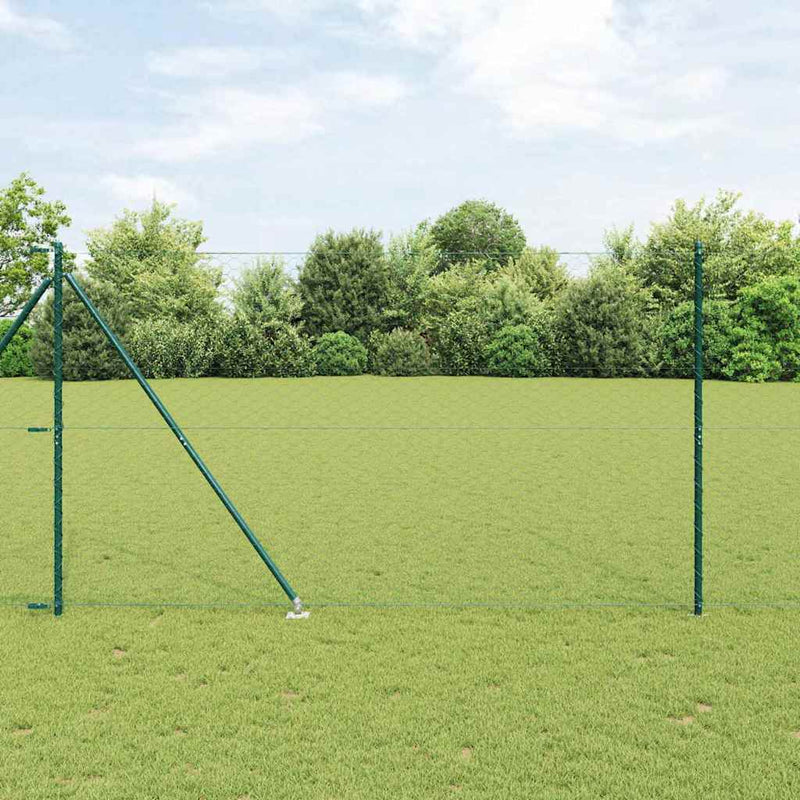 Afbeelding laden in galerijviewer, Vidaxl afrasteringspaal groen 10 x 1,6 m (50 mm gaas) staal en pvc
