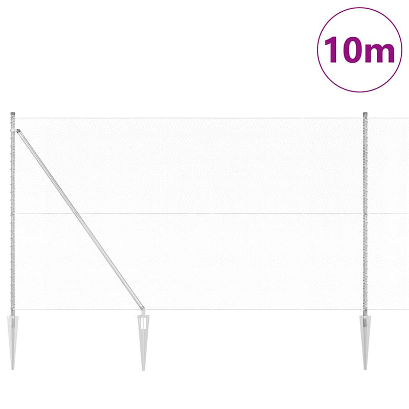 Afbeelding laden in galerijviewer, Vidaxl afrasteringspaal zilver 10 x 1,5 m (13 mm gaas) staal
