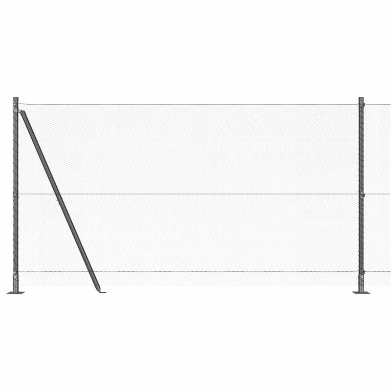 Afbeelding laden in galerijviewer, Vidaxl afrasteringspaal grijs 25 x 1,2 m (13 mm gaas) staal
