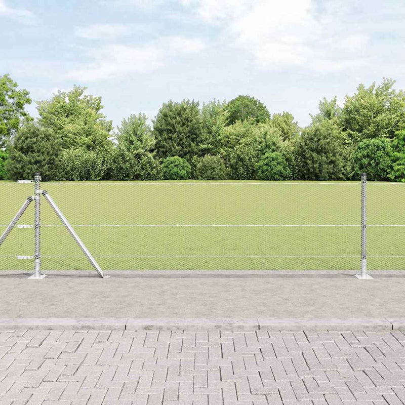 Afbeelding laden in galerijviewer, Vidaxl afrasteringspaal zilver 25 x 0,5 m (13 mm gaas) staal
