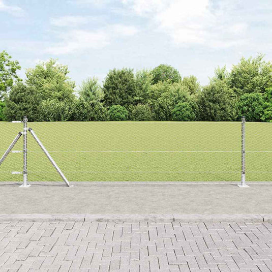 Vidaxl afrasteringspaal zilver 25 x 0,5 m (25 mm gaas) staal