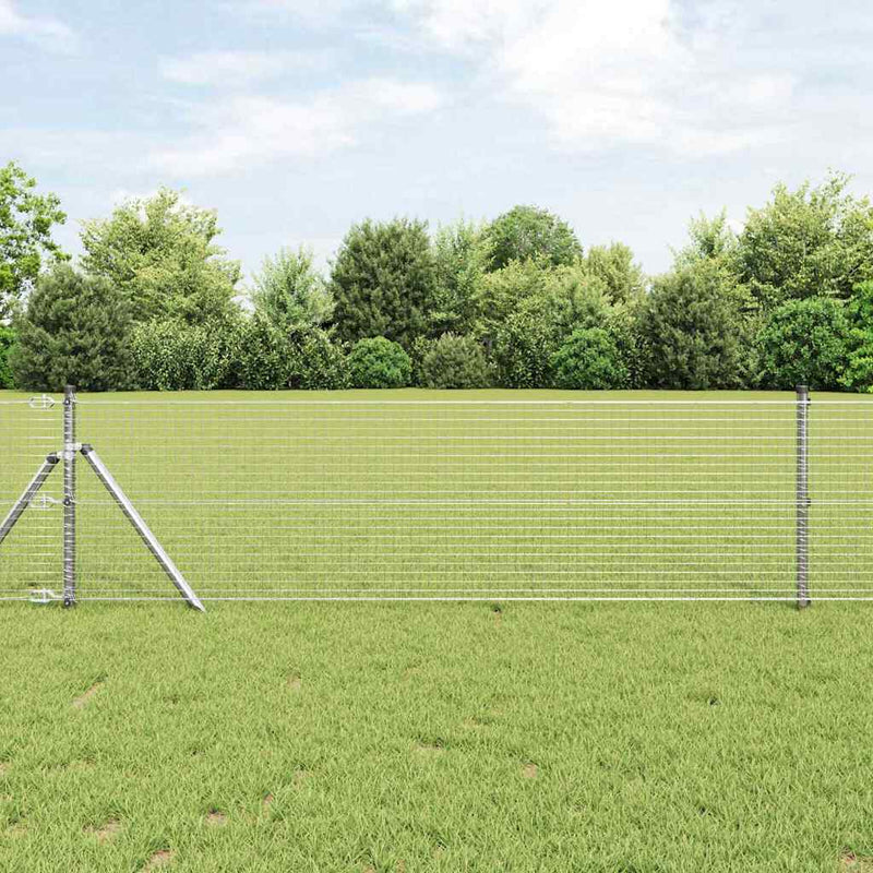 Afbeelding laden in galerijviewer, Vidaxl afrasteringspaal zilver 10 x 0,6 m (25 x 25 mm gaas) staal
