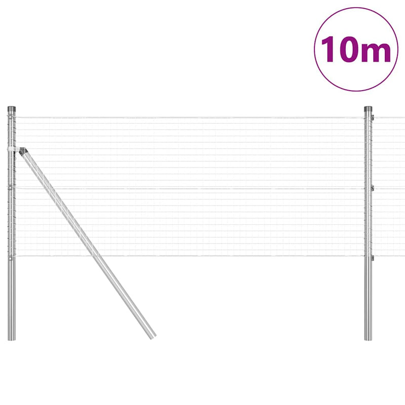 Afbeelding laden in galerijviewer, Vidaxl afrasteringspaal zilver 10 x 0,6 m (25 x 25 mm gaas) staal
