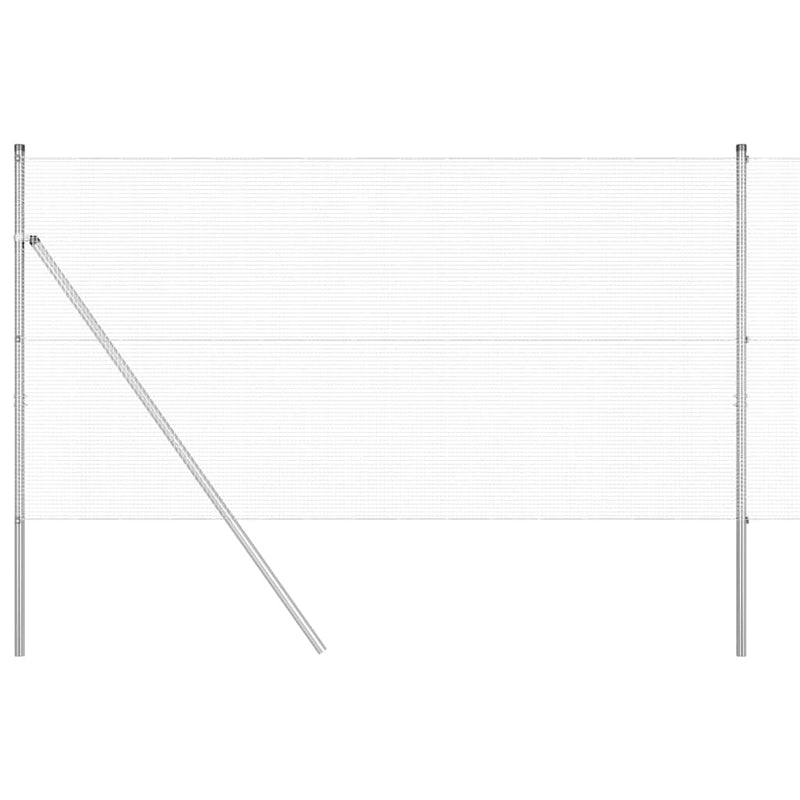 Afbeelding laden in galerijviewer, Vidaxl afrasteringspaal zilver 10 x 1,4 m (12 x 12 mm gaas) staal
