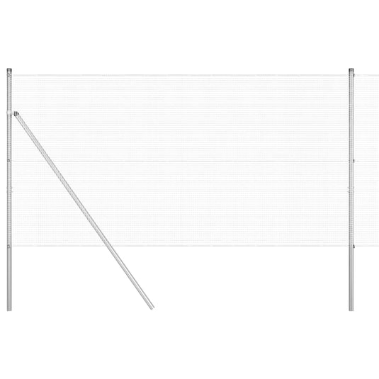 Vidaxl afrasteringspaal zilver 10 x 1,4 m (12 x 12 mm gaas) staal