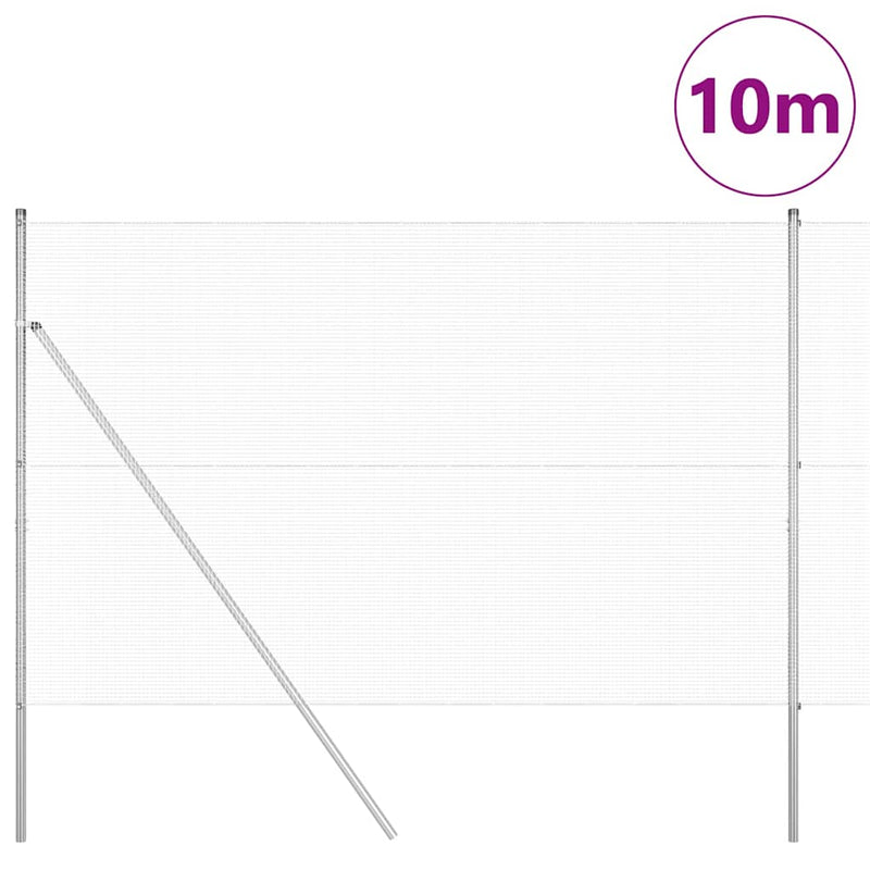 Afbeelding laden in galerijviewer, Vidaxl afrasteringspaal zilver 10 x 1,6 m (12 x 12 mm gaas) staal
