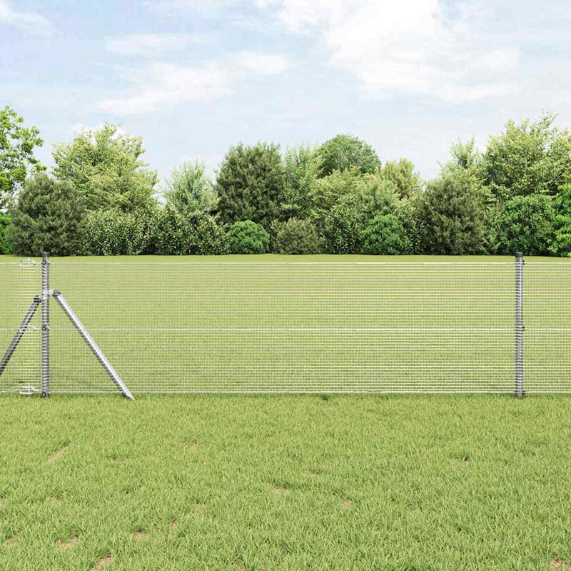 Afbeelding laden in galerijviewer, Vidaxl afrasteringspaal zilver 50 x 0,4 m (12 x 12 mm gaas) staal
